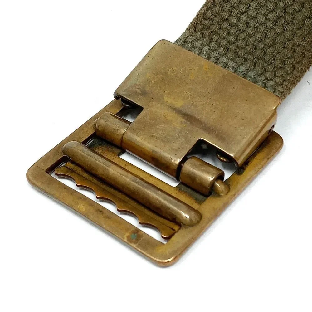 WWII Belt Buckle Brass KREW US Marines Army Military Vintage Original